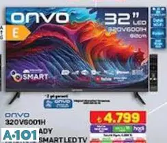ONVO 32OV6001H 32 İNÇ HD READY ANDROİD SMART LED TV AKILLI TELEVİZYON